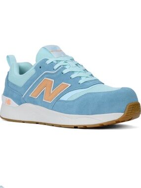 Brand New - New Balance Womens Elite Lite Safety Shoes (Milky Blue/Orange)